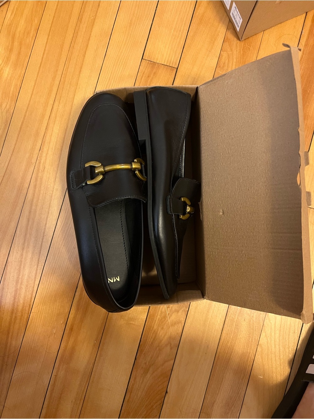 Mango Leather Loafer with Buckle in size 37 - Picture 1 of 2